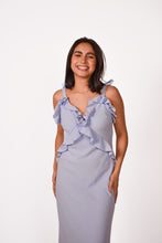 Cargar imagen en el visor de la galería, Vestido largo azul “Ethereal Breeze”
